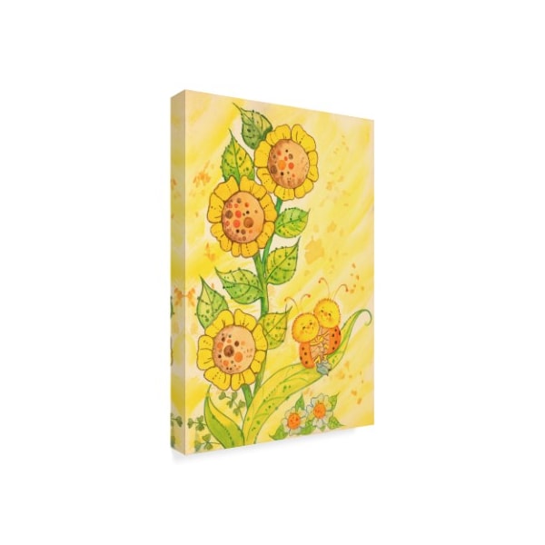 Beverly Johnston 'The Yellow Sunflowers' Canvas Art,22x32